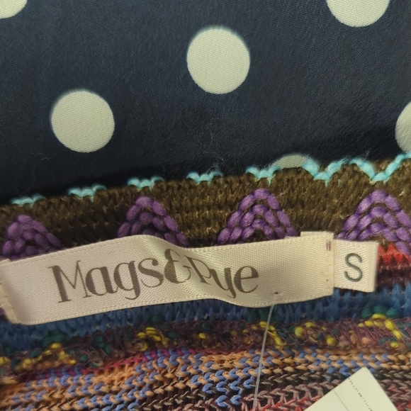 Mags & Pye Striped Knit Mini Skirt Multicolor S bohemian boho chic - Picture 4 of 5